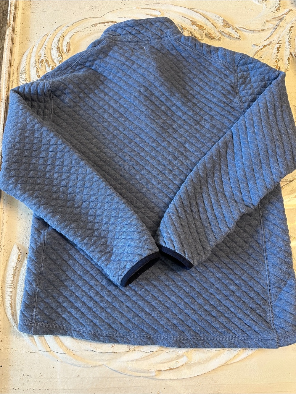 Crewcuts Quilted Half-Zip Pullover Sweater - Blue - Picture 3 of 3